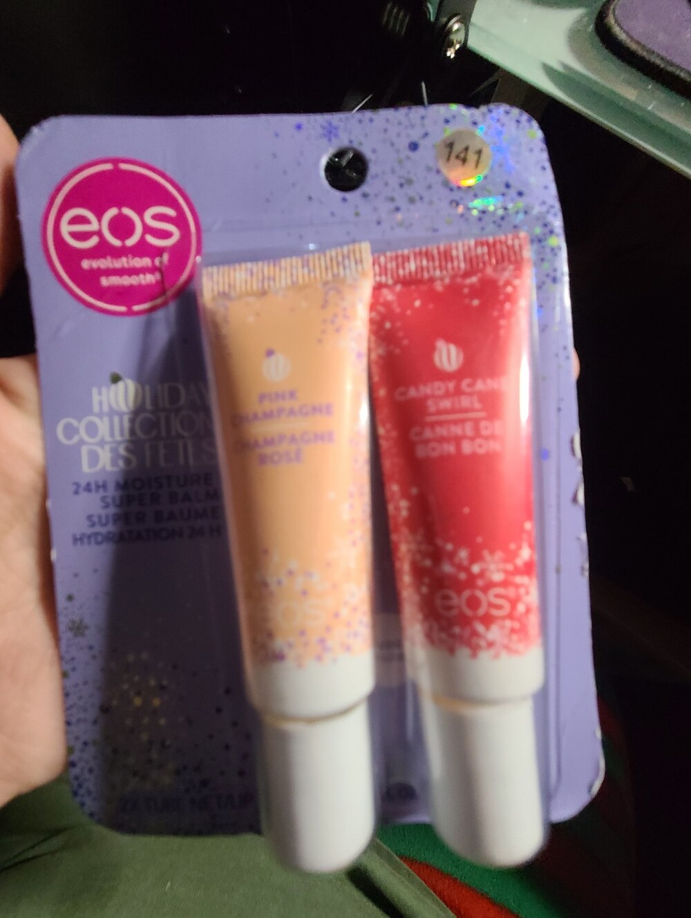 eos Lip Balm Duo — Pink Champagne & Candy Cane Swirl